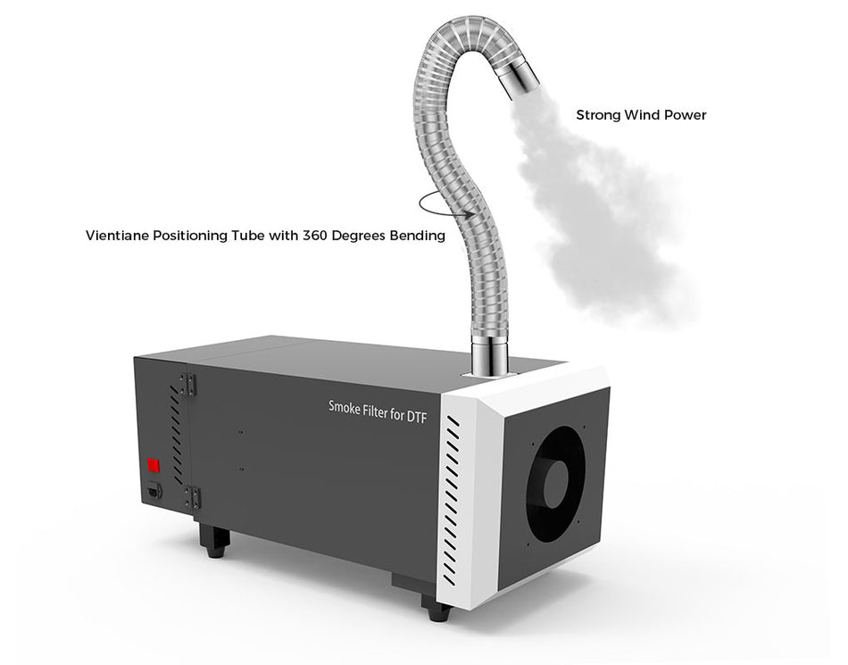 Universal Filterless Electrolytic Fume Extractor, 330m³/h for DTF Powder Shakers